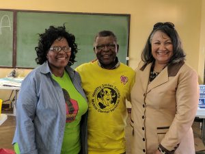 Greeting the Deputy Minister with Rotary club members