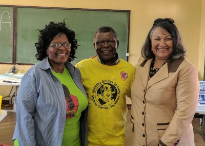 Greeting the Deputy Minister with Rotary club members