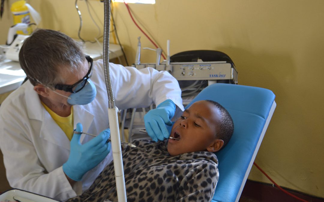 Giving local anaesthetic for surgery (freezing)