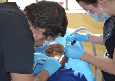 Fillings - assistant holding flash light for visibility