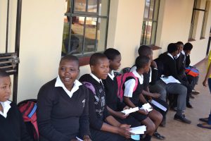 Students waiting for treatment
