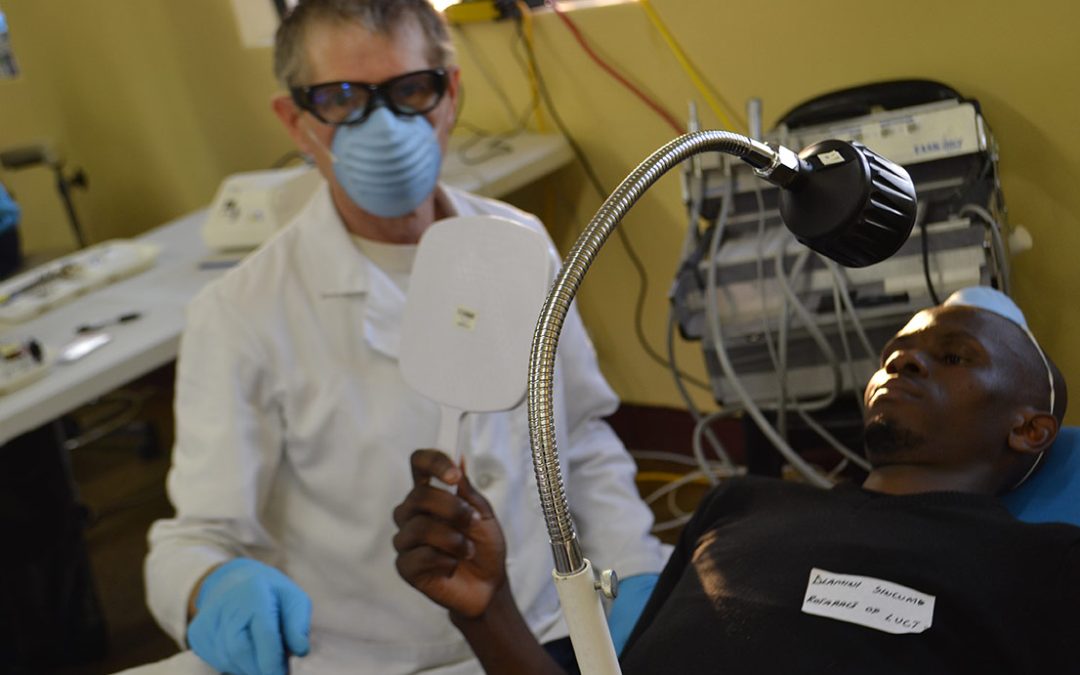 Dental team at work