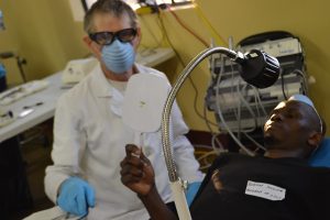 Dental team at work