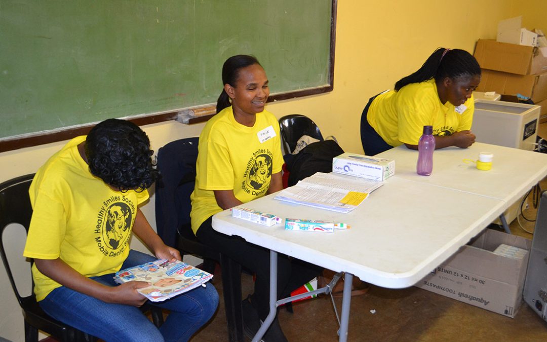 Dental Team members collecting data of the mission activities