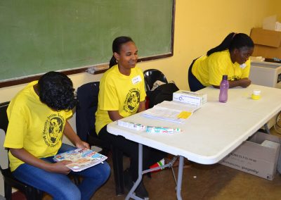 Dental Team members collecting data of the mission activities