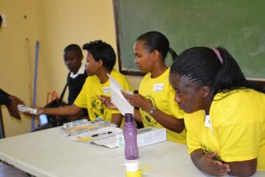Dental Team members collecting data of the mission activities