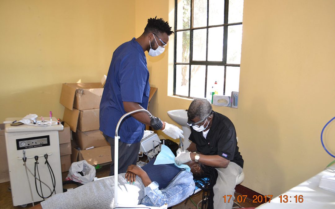Dental team at work