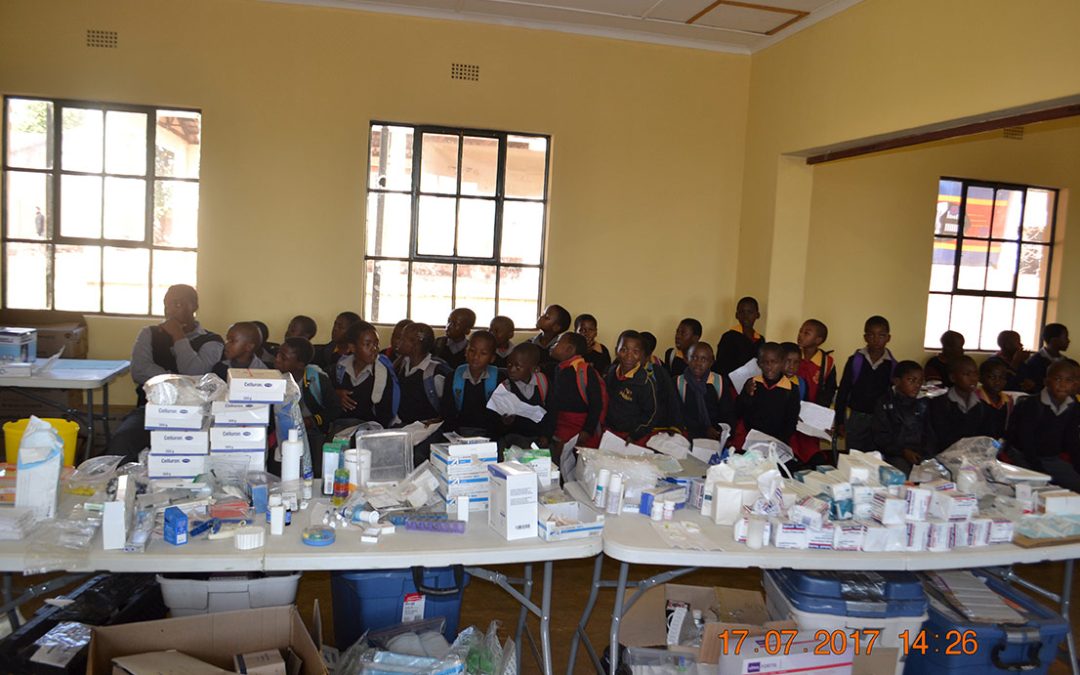 Students waiting for treatment