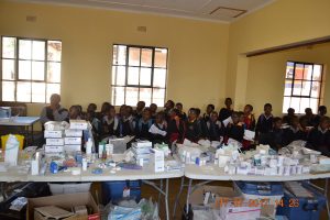 Students waiting for treatment