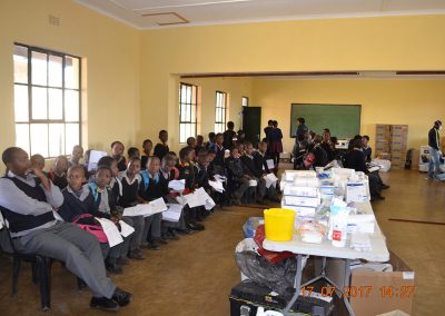 Students waiting for treatment