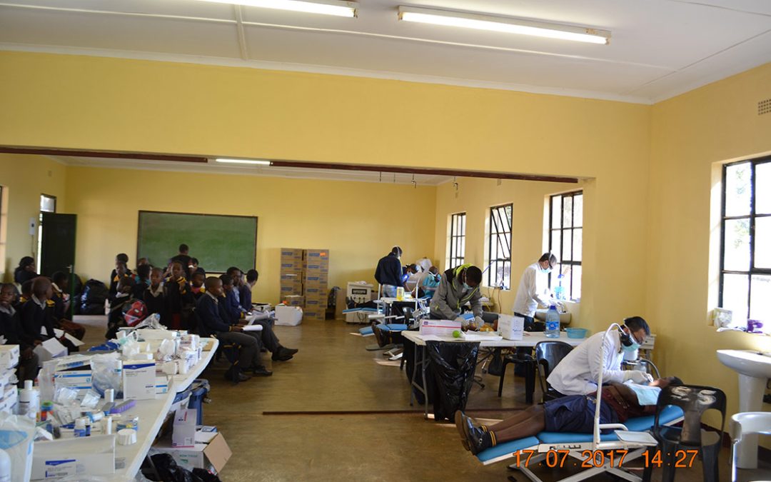 Students waiting for treatment and treatment of patients