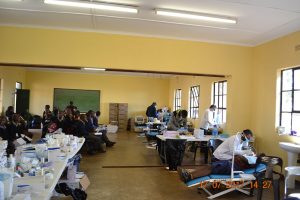 Students waiting for treatment and treatment of patients